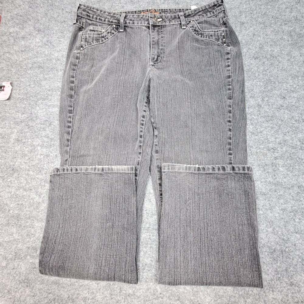 Riders Copper‎ Women Gray Straight Leg Jeans Studded Pockets MGSH80571  17/18M